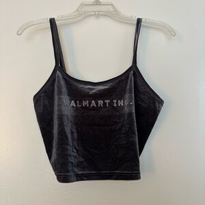 Fashion Brand Company Black Velvet Tank Top